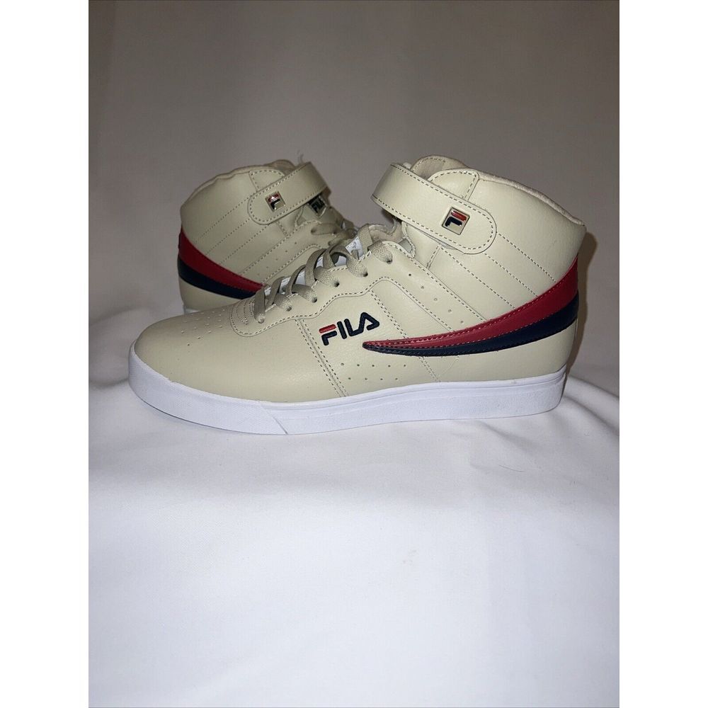 FILA Vulc 13 Mid Top Strap Cream‎ Retro Shoes - Men's Size 10.5 (1FM01054-922)
